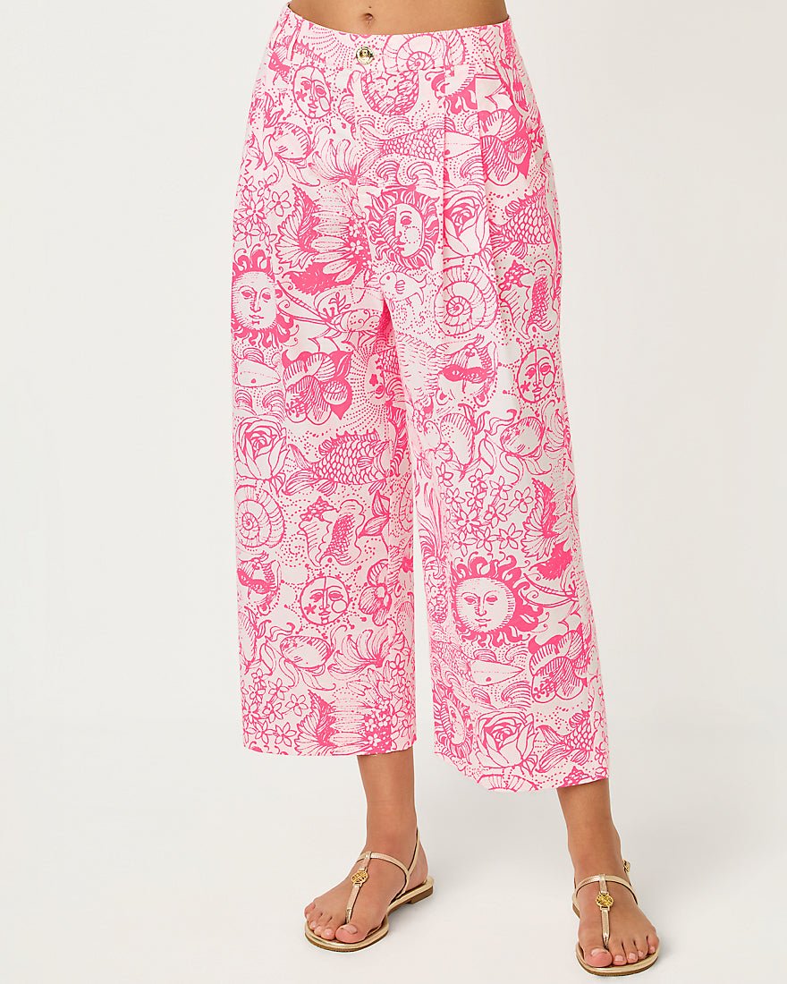 Lilly Pulitzer - Mandalay Crop Pant - Cherry Blossom Pink Fleur De Lilly