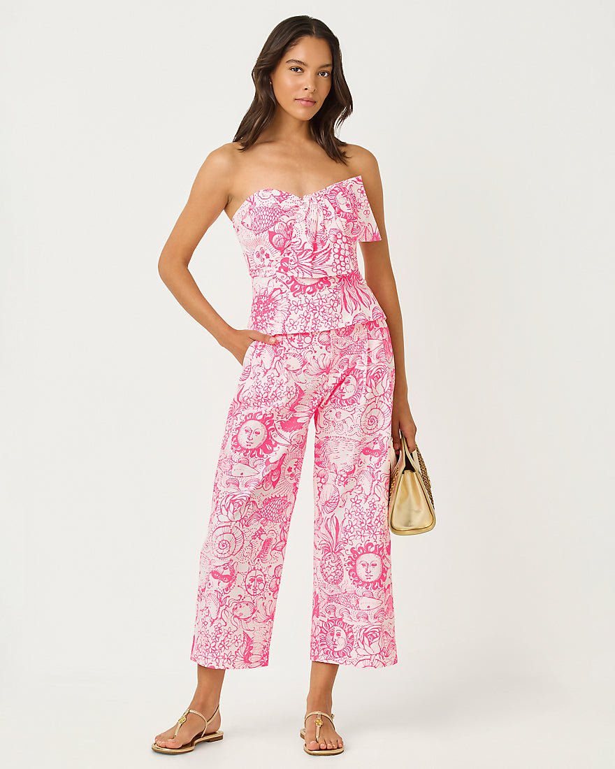 Lilly Pulitzer - Mandalay Crop Pant - Cherry Blossom Pink Fleur De Lilly
