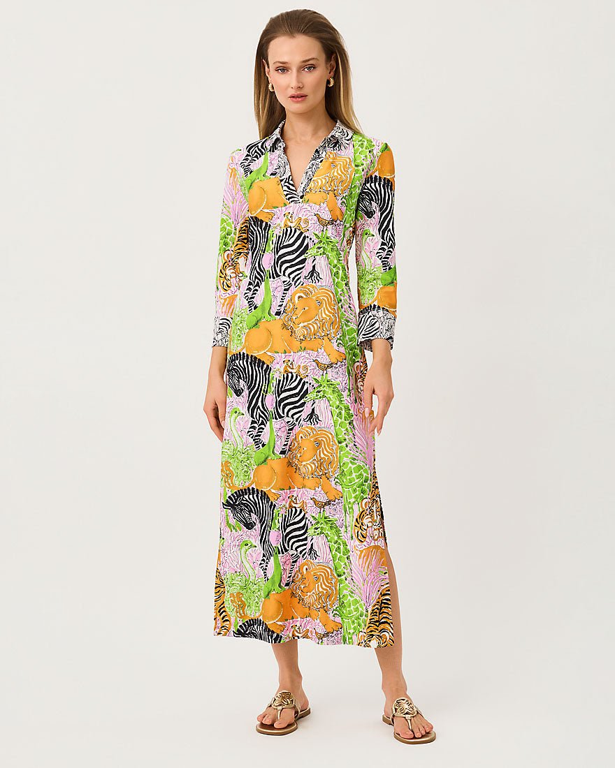 Mandi Upf 50 Plus Midi Dress Lilly Pulitzer | Splash of Pink