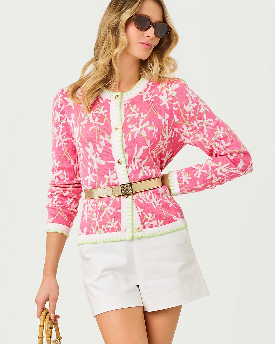 Lilly Pulitzer - Manzie Cardigan - Confetti Pink Liza Jacquard
