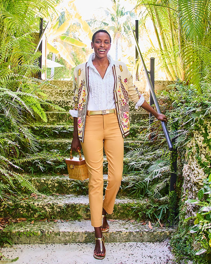Lilly Pulitzer - Maralisa Cardigan - Rutabaga Sketching On Safari Jacquard