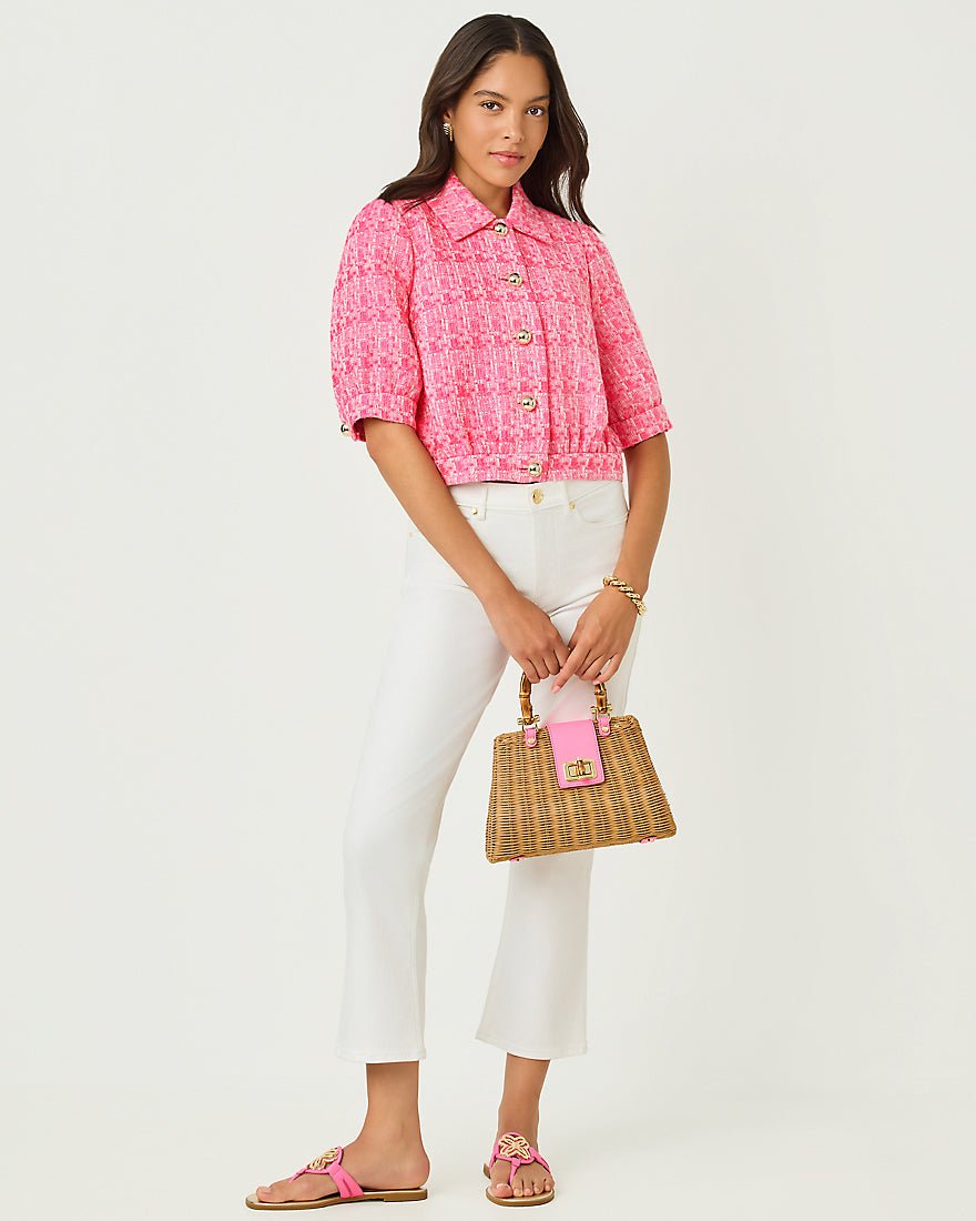 Lilly Pulitzer - Marciana Boucle Jacket - Cherry Blossom Pink Blurred Lines Boucle