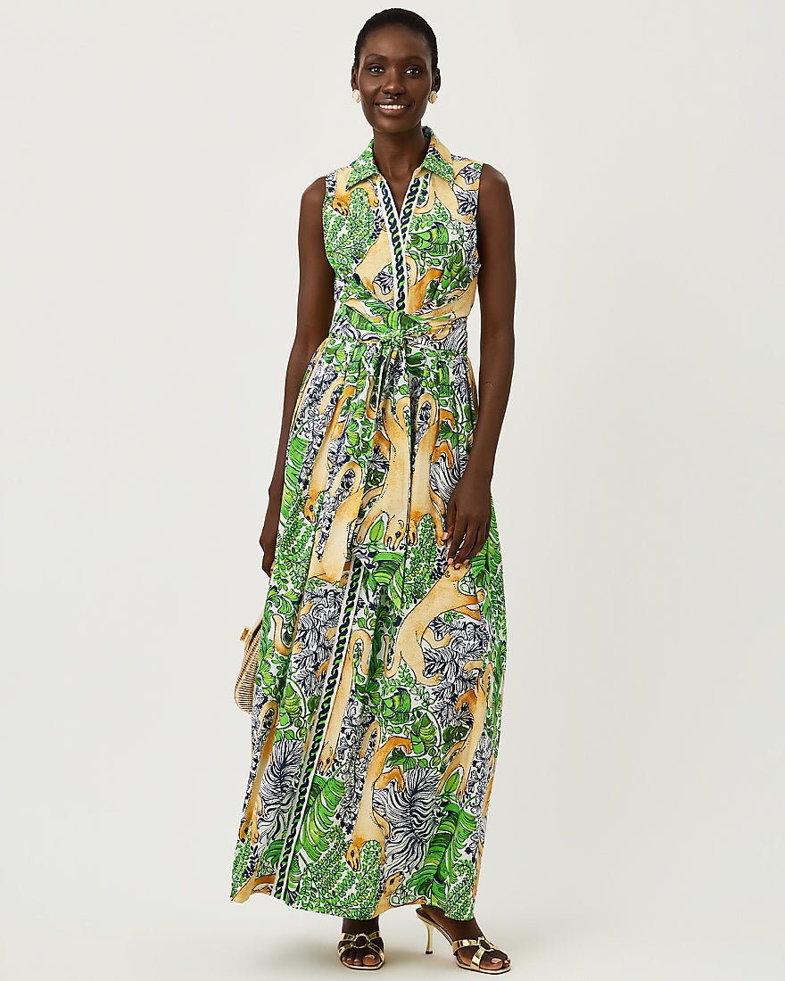 Lilly Pulitzer - Marria Stretch Maxi Dress - Multi Palm Prowl