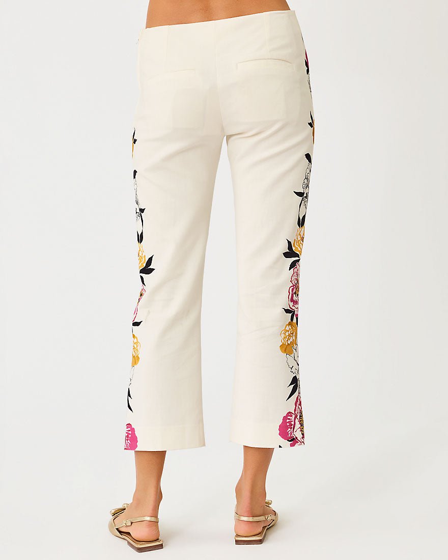 Lilly Pulitzer - Marta Stretch Pant - Coconut Peony Perfection