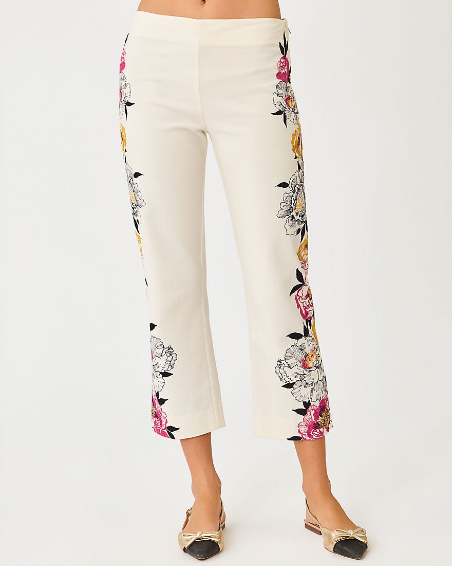 Lilly Pulitzer - Marta Stretch Pant - Coconut Peony Perfection