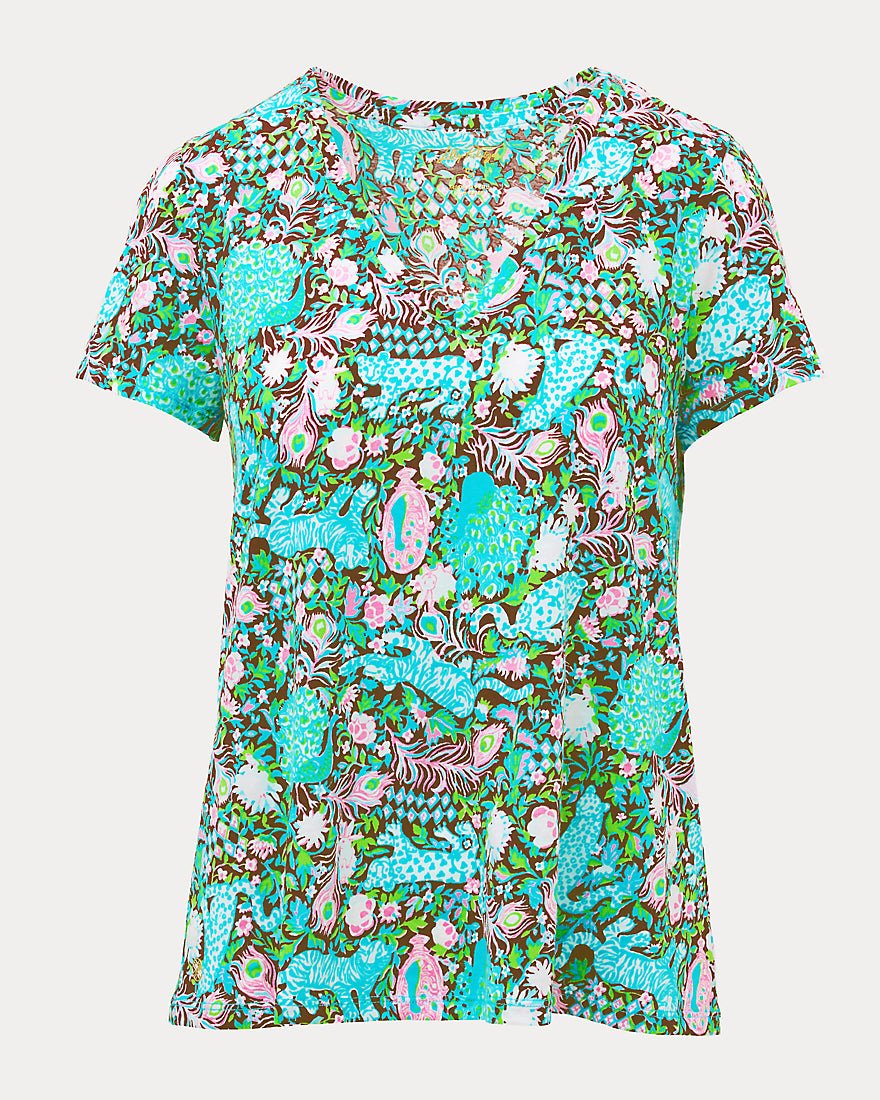 Lilly Pulitzer - Maryetta Top -Multi Royal Zoo
