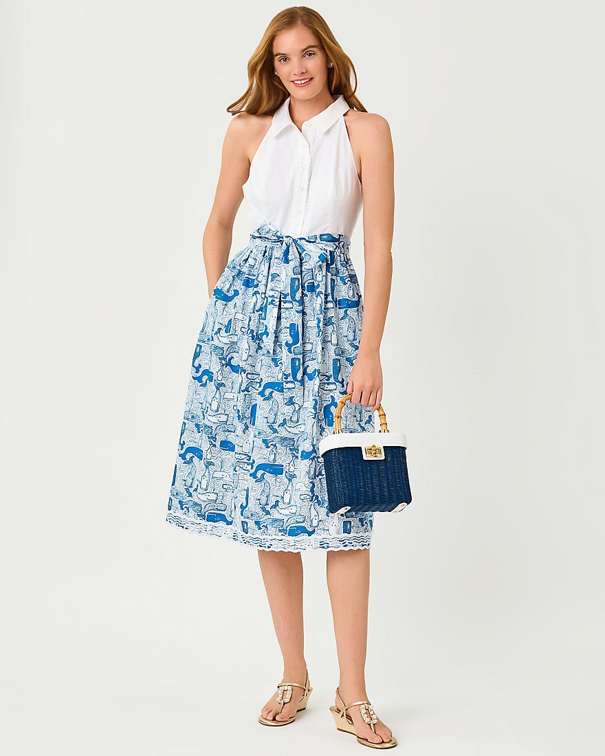 Lilly Pulitzer - Mauritzia Midi Shirtdress - Nassau Blue Thar She Blows