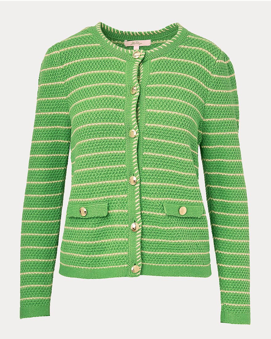 Lilly Pulitzer - Maysen Cardigan - Chateau Green Beachy Stripe
