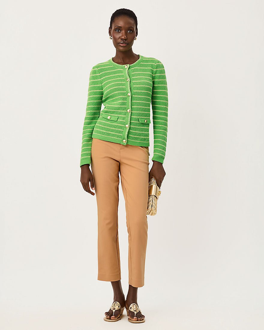 Lilly Pulitzer - Maysen Cardigan - Chateau Green Beachy Stripe