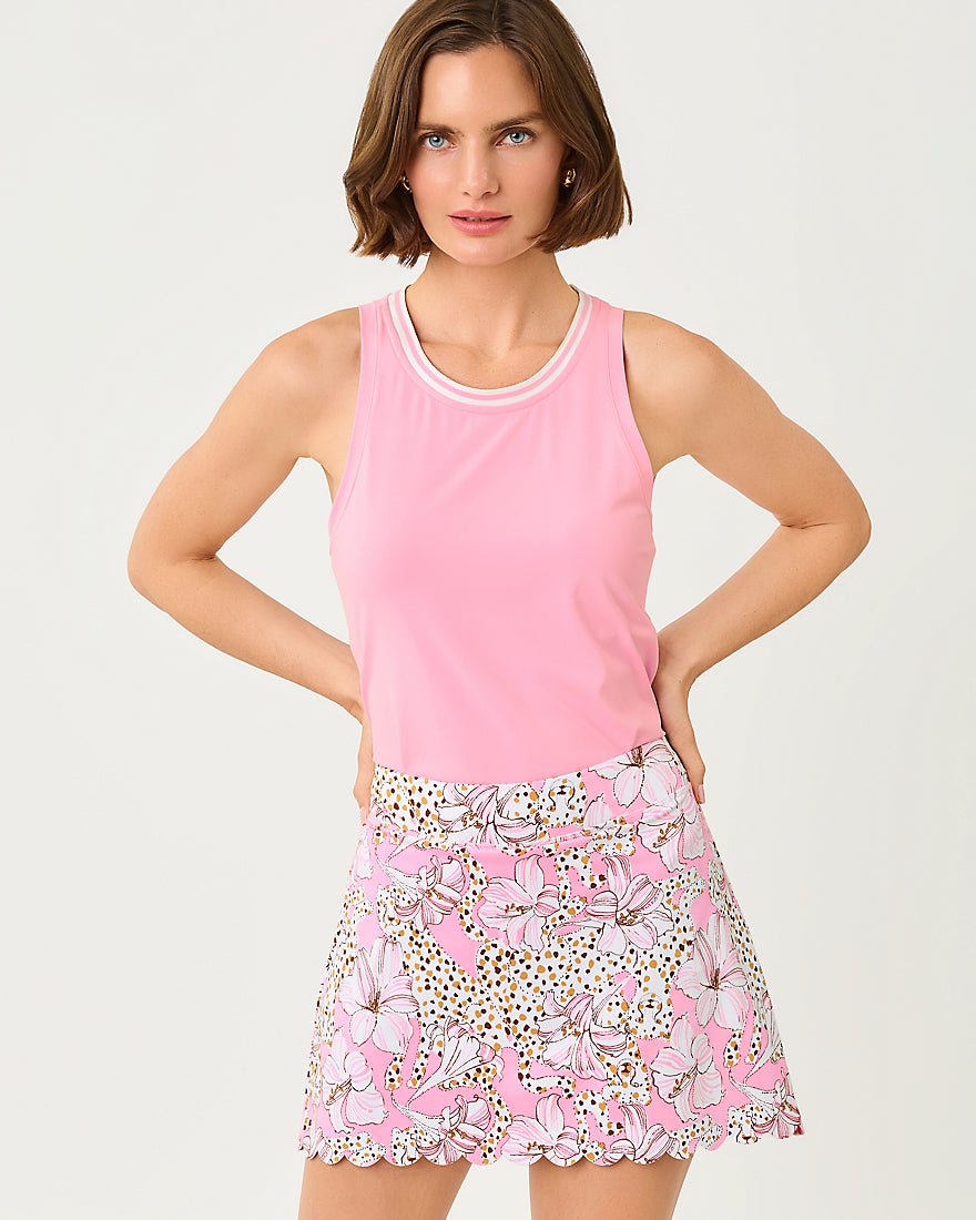 Lilly Pulitzer - Meena Scallop Skort Upf 50 Plus - Conch Shell Pink Wildness