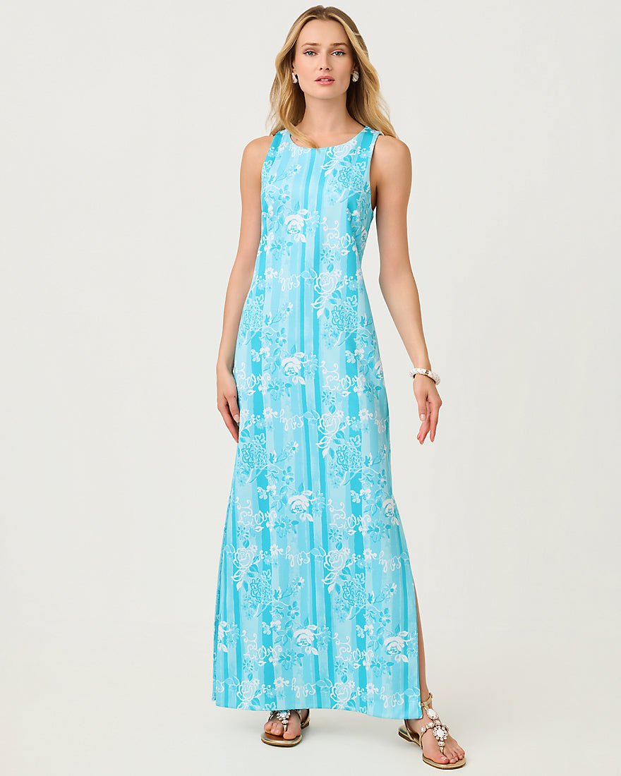 Lilly Pulitzer - Melodie Maxi Dress - Capri Blue Roseys Petals