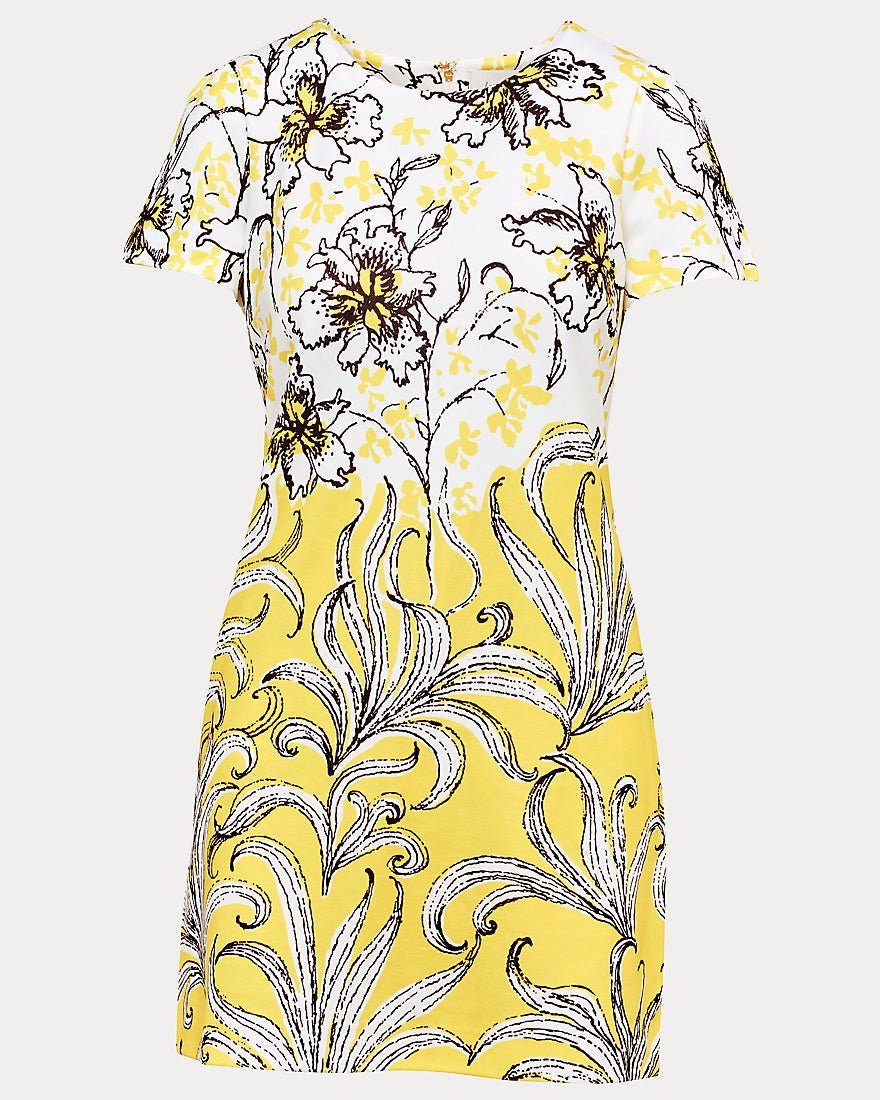 Lilly Pulitzer - Melodie Skirted Romper - Estelle Yellow Bumbley Buzz