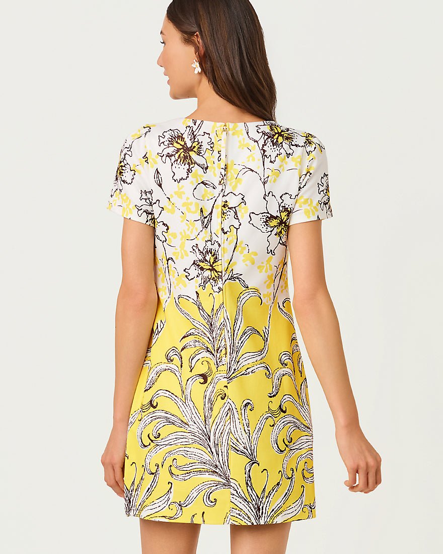 Lilly Pulitzer - Melodie Skirted Romper - Estelle Yellow Bumbley Buzz