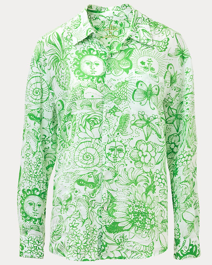 Lilly Pulitzer - Mens Stuff Addison Shirt - Putting Green Lil Fleur De Lilly