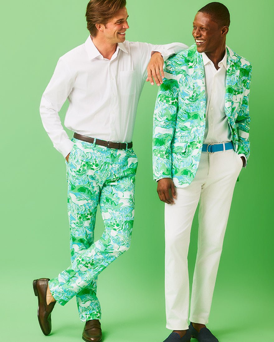 Lilly Pulitzer - Mens Stuff Flagler Blazer - Capri Blue Galloping Gals