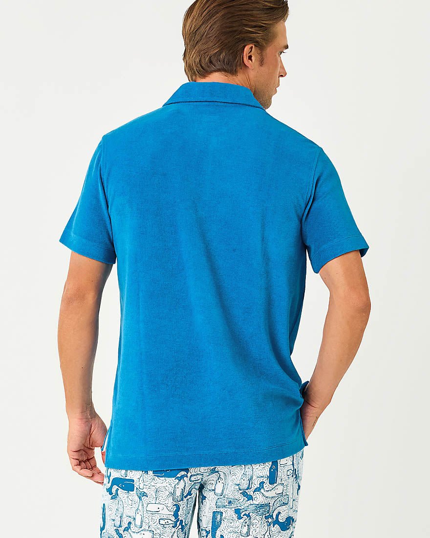 Lilly Pulitzer - Mens Stuff Harbor Polo - Nassau Blue