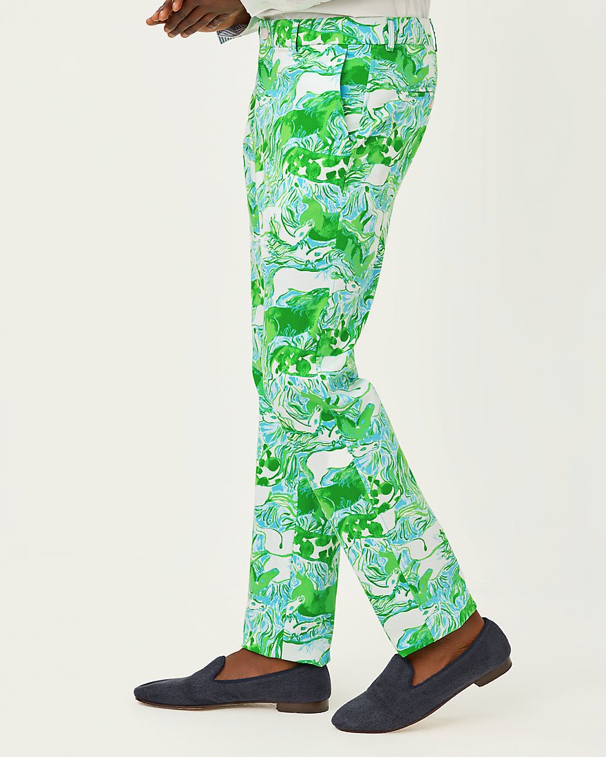 Lilly Pulitzer - Mens Stuff Mizner Stretch Pant - Capri Blue Galloping Gals