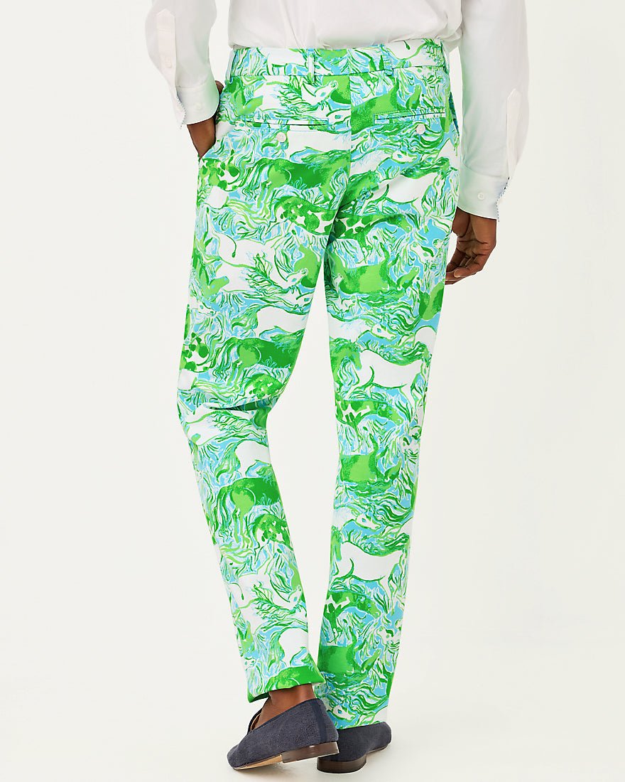 Lilly Pulitzer - Mens Stuff Mizner Stretch Pant - Capri Blue Galloping Gals