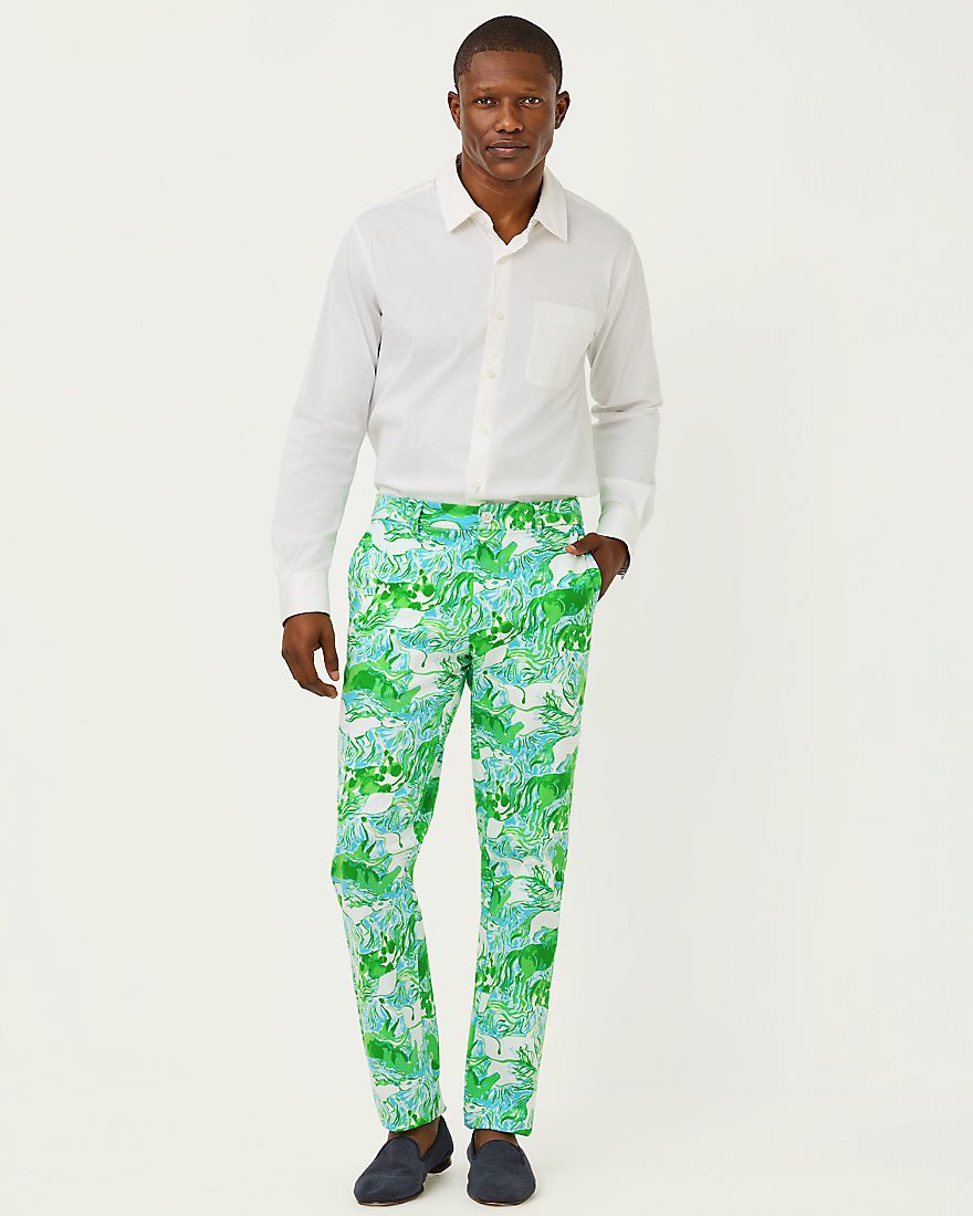 Lilly Pulitzer - Mens Stuff Mizner Stretch Pant - Capri Blue Galloping Gals