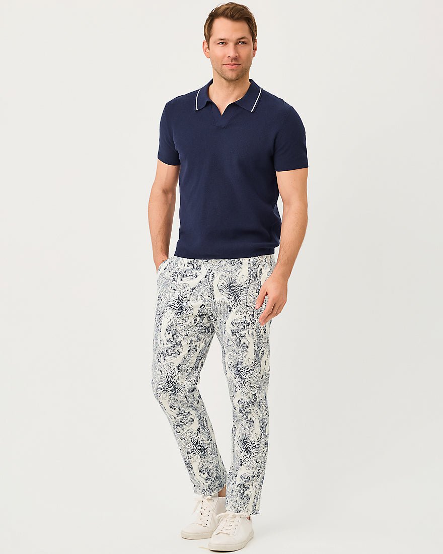 Lilly Pulitzer - Mens Stuff Mizner Stretch Pant - Coconut Lil Palm Prowl