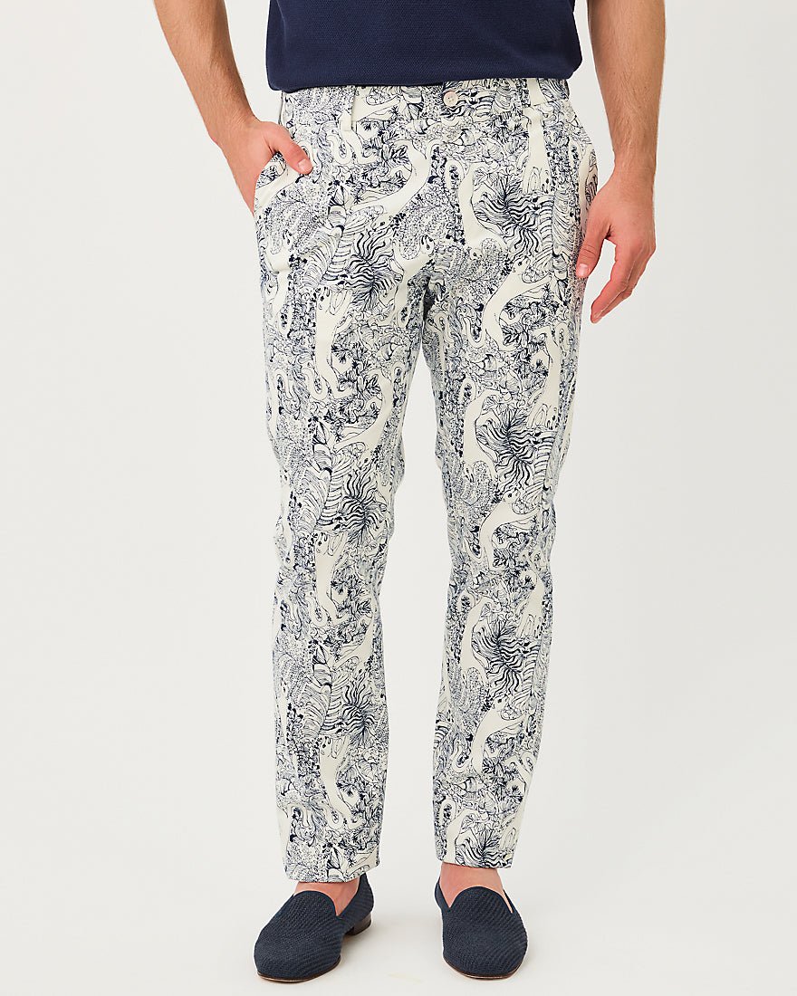 Lilly Pulitzer - Mens Stuff Mizner Stretch Pant - Coconut Lil Palm Prowl