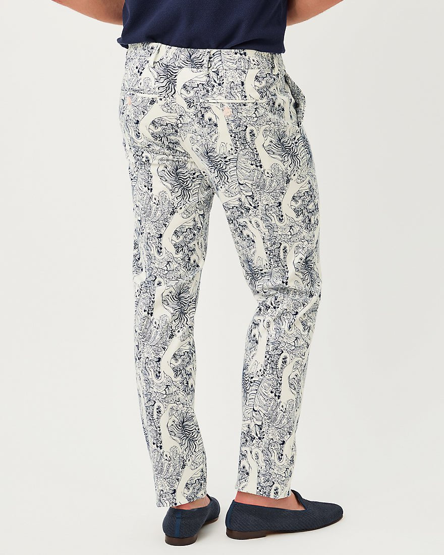 Lilly Pulitzer - Mens Stuff Mizner Stretch Pant - Coconut Lil Palm Prowl