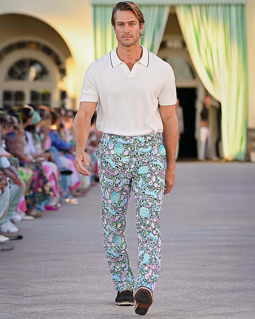 Lilly Pulitzer - Mens Stuff Mizner Stretch Pant - Multi Royal Zoo