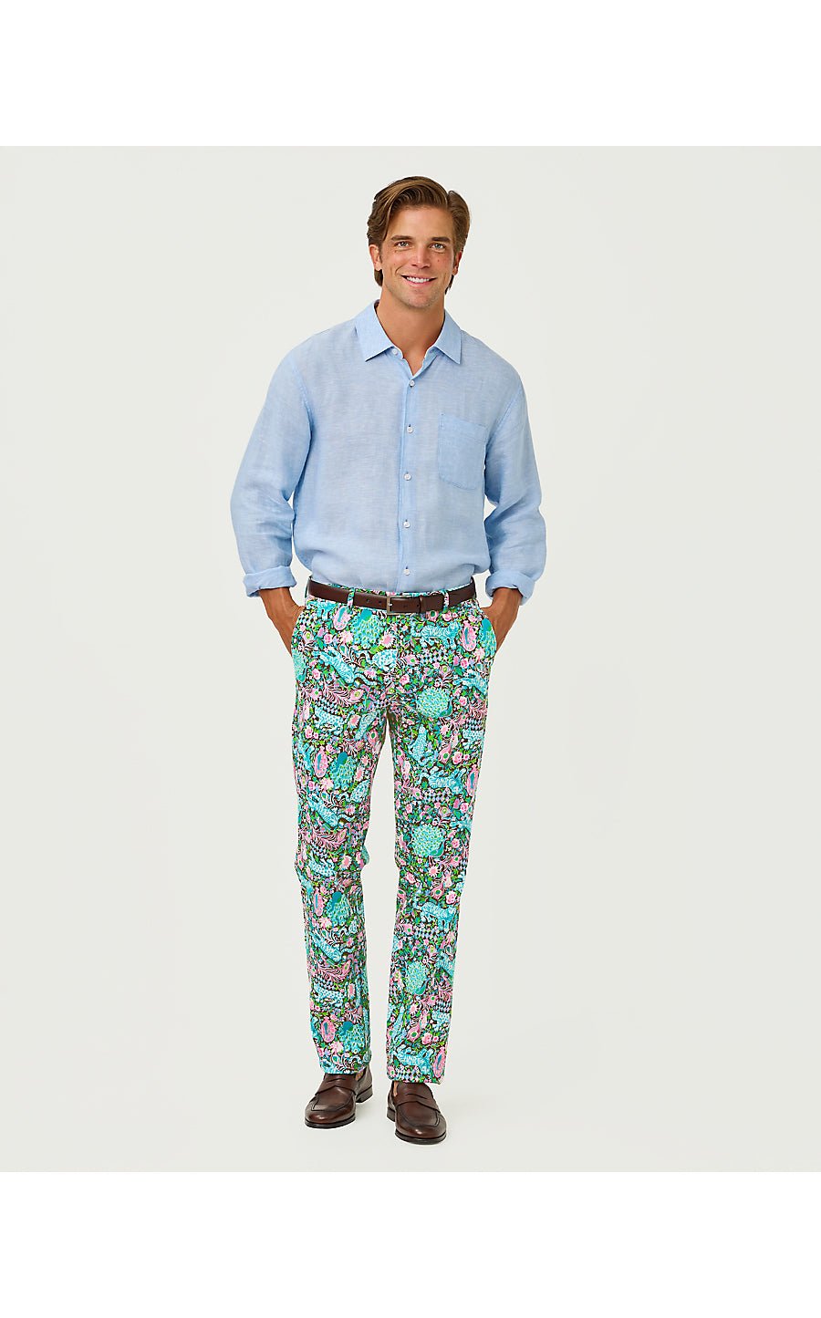 Lilly Pulitzer - Mens Stuff Mizner Stretch Pant - Multi Royal Zoo