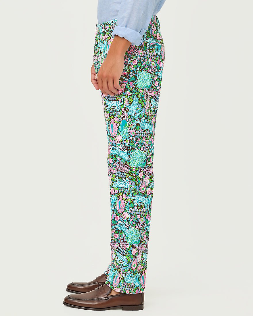 Lilly Pulitzer - Mens Stuff Mizner Stretch Pant - Multi Royal Zoo