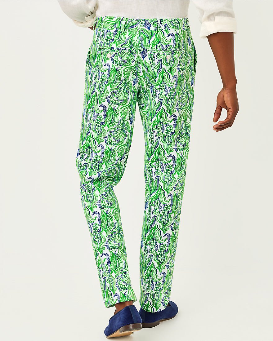 Lilly Pulitzer - Mens Stuff Mizner Stretch Pant - Putting Green Lilly Of The Valley