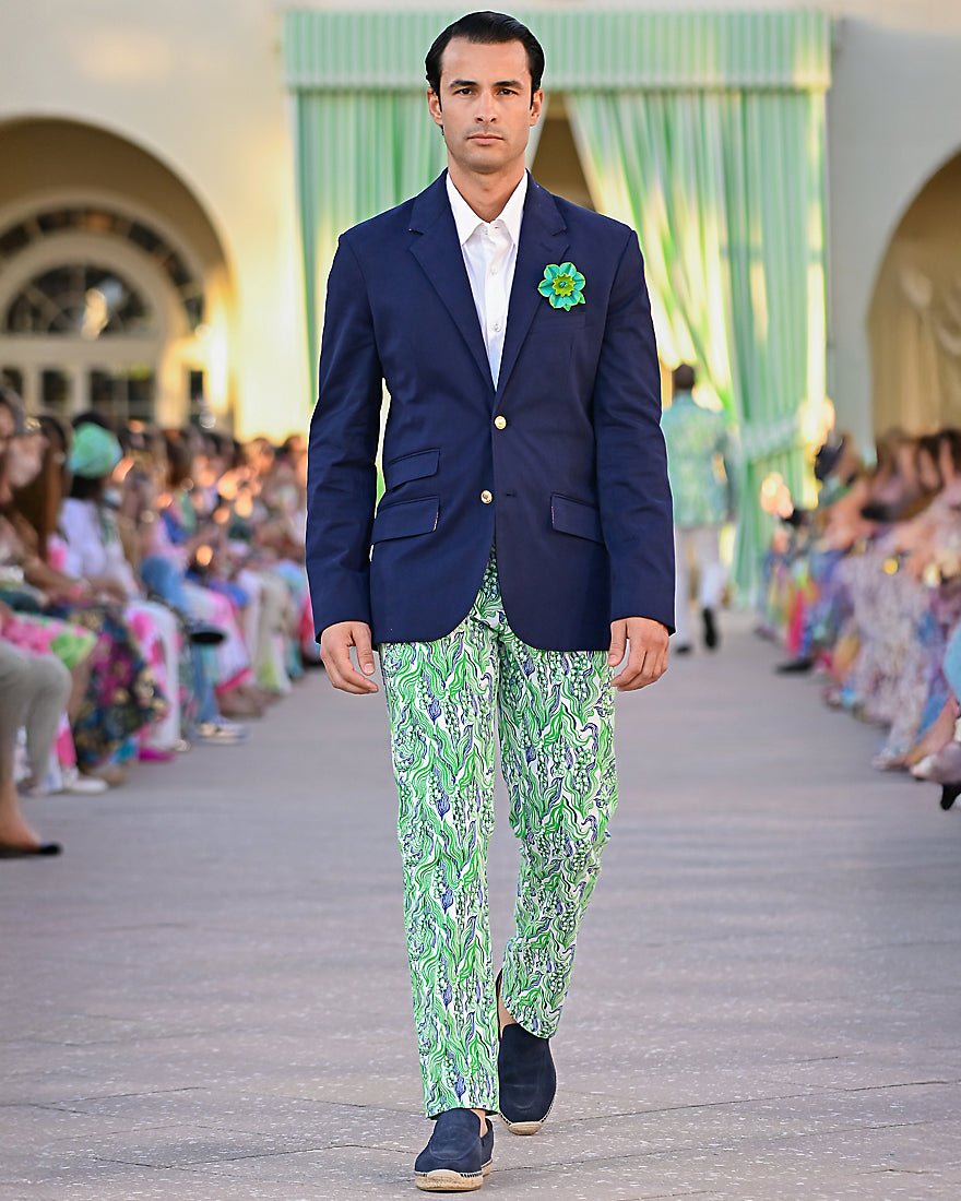 Lilly Pulitzer - Mens Stuff Mizner Stretch Pant - Putting Green Lilly Of The Valley