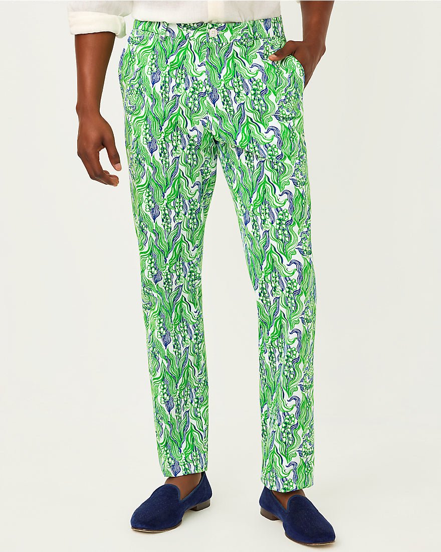 Lilly Pulitzer - Mens Stuff Mizner Stretch Pant - Putting Green Lilly Of The Valley