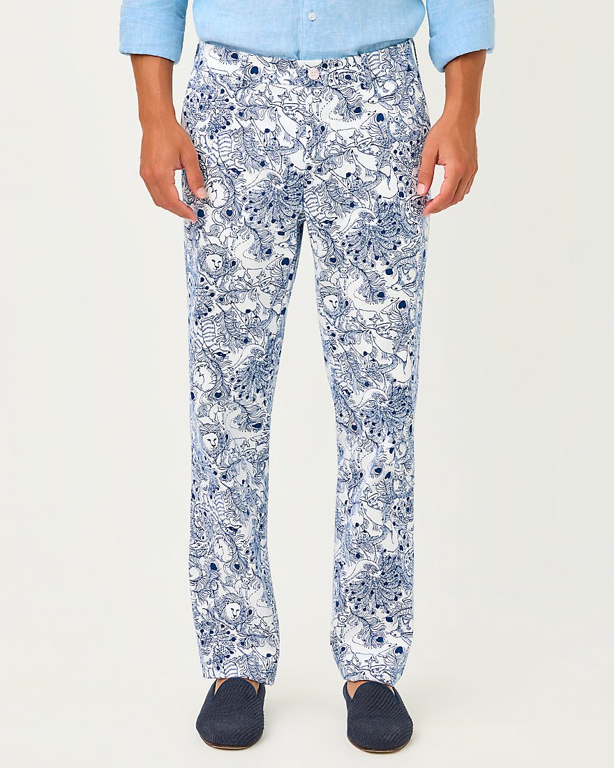 Lilly Pulitzer - Mens Stuff Mizner Stretch Pant - Starlight Navy Zoology