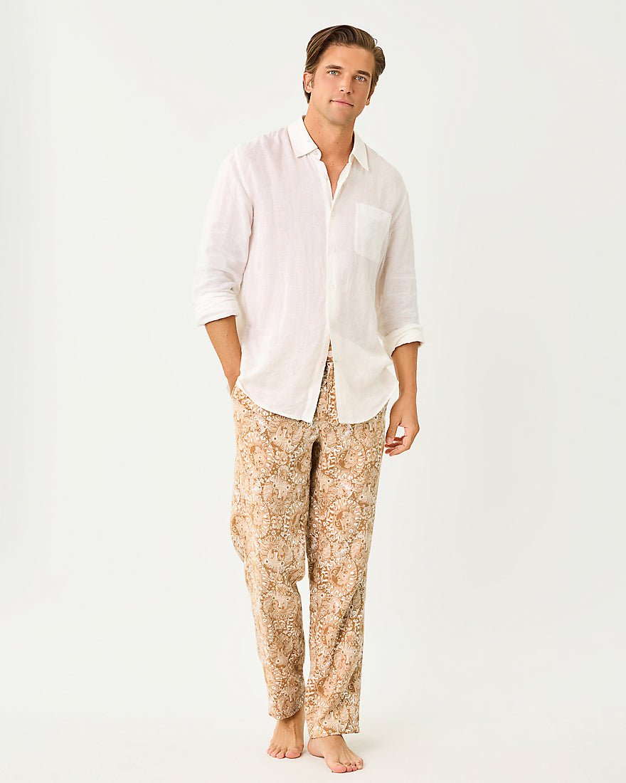 Lilly Pulitzer - Mens Stuff Theo Pant - Iced Latte Lil Jims Stuff