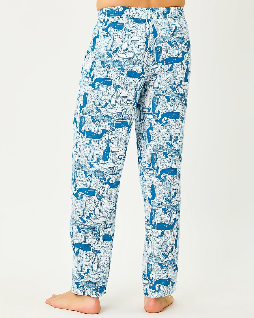 Lilly Pulitzer - Mens Stuff Theo Pant - Nassau Blue Thar She Blows