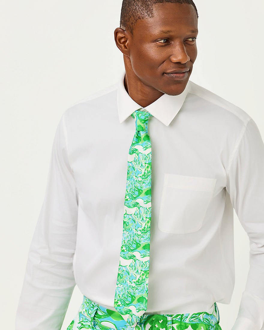 Lilly Pulitzer - Mens Stuff Tie And Pocket - Capri Blue Galloping Gals