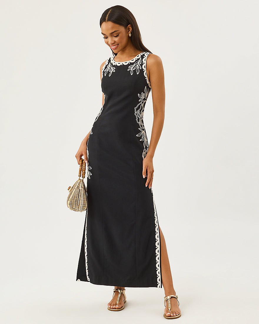 Lilly Pulitzer - Messina Maxi Shift Dress - Noir