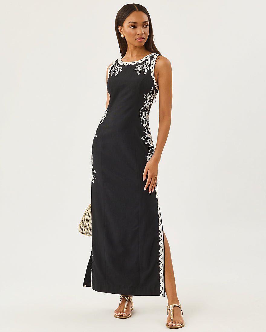 Lilly Pulitzer - Messina Maxi Shift Dress - Noir