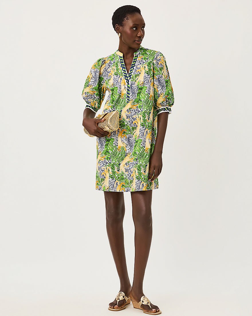 Lilly Pulitzer - Mialeigh Elbow Sleeve Dress - Multi Lil Palm Prowl