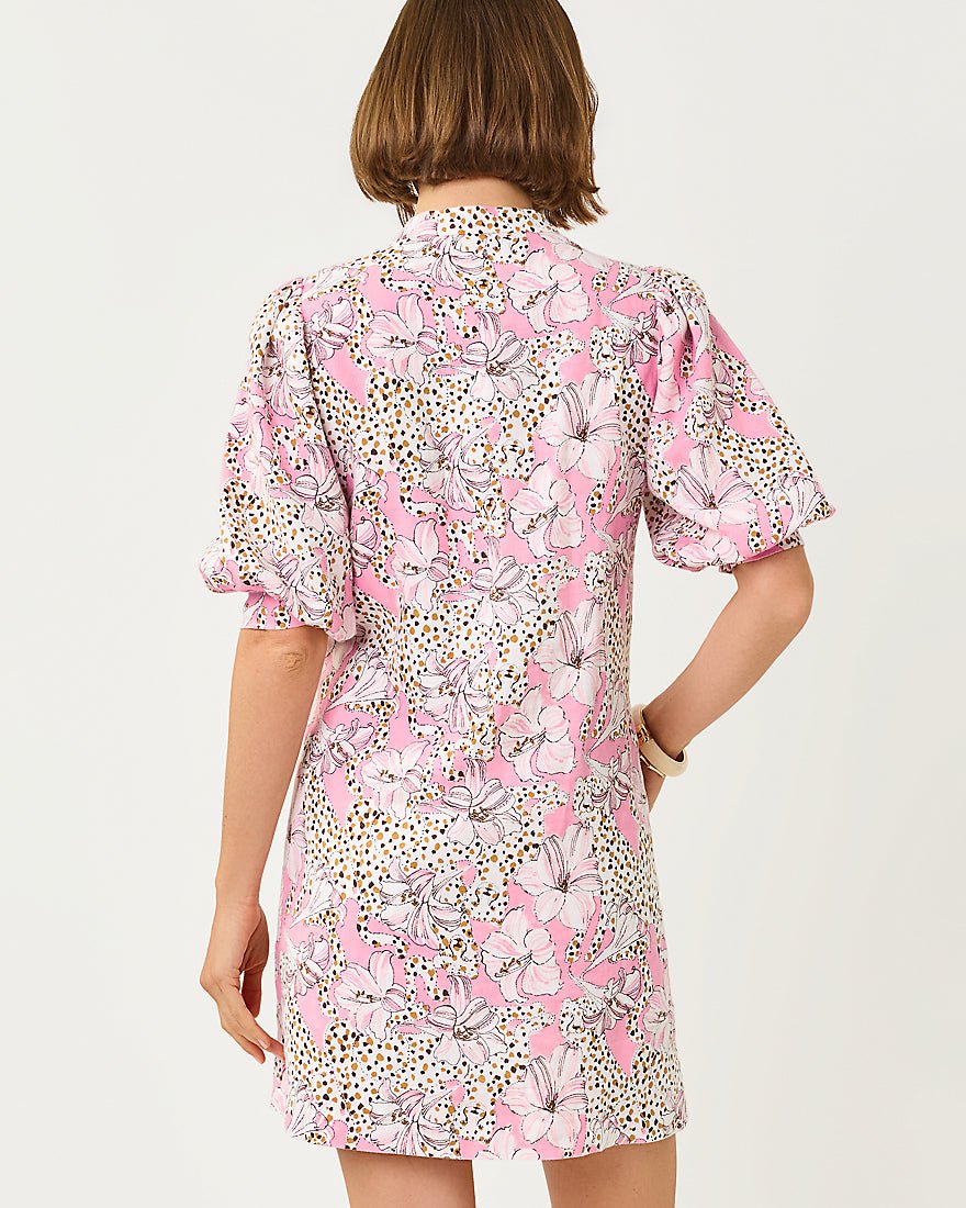 Lilly Pulitzer - Mialeigh Elbow Sleeve Linen Dress - Conch Shell Pink Wildness