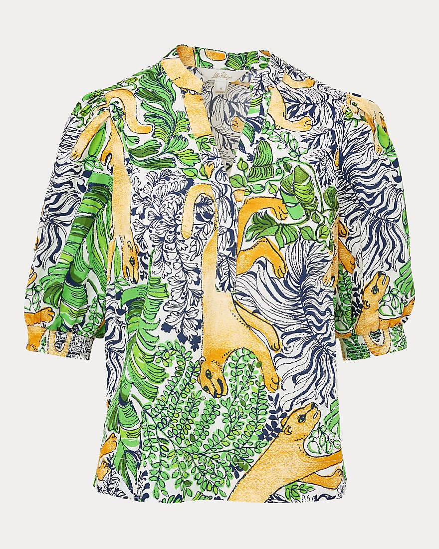 Lilly Pulitzer - Mialeigh Top - Multi Palm Prowl