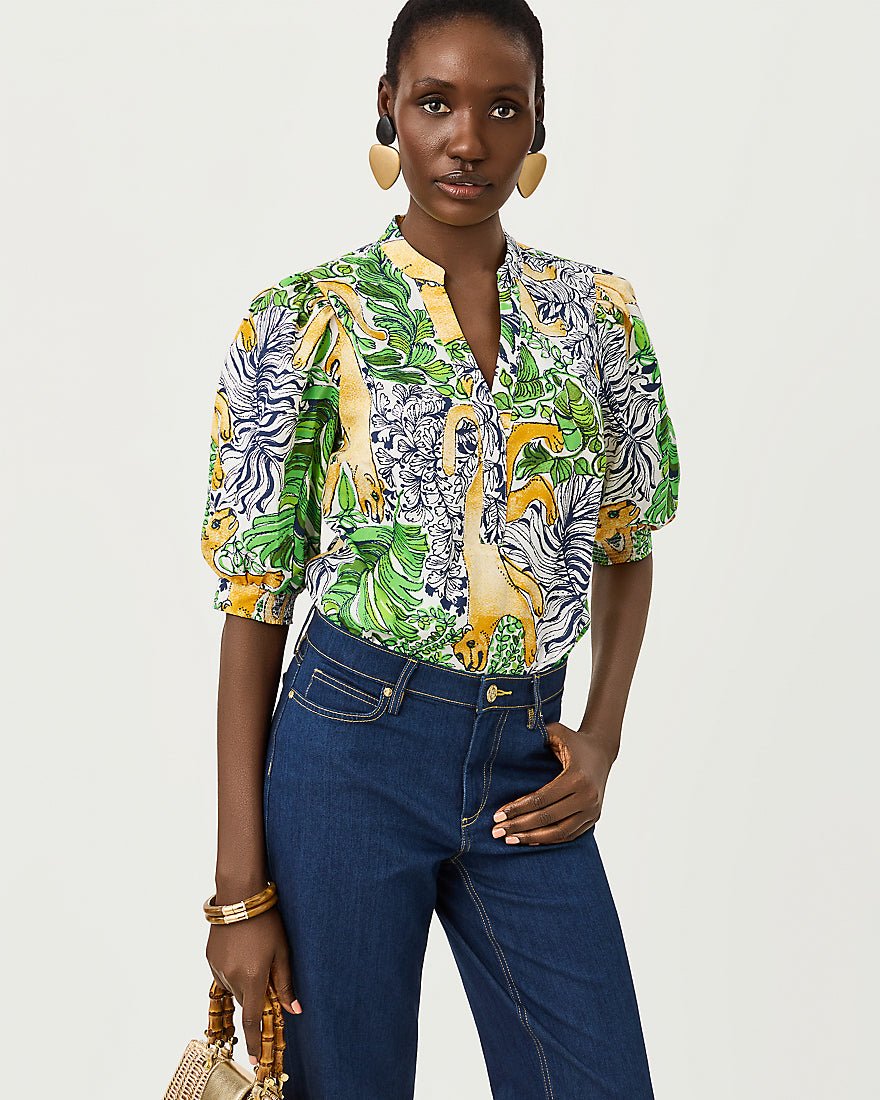 Lilly Pulitzer - Mialeigh Top - Multi Palm Prowl
