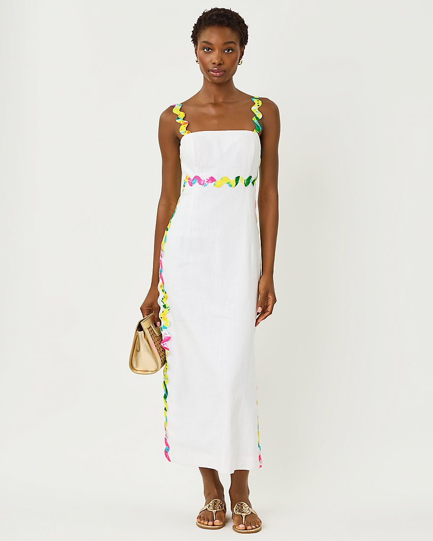 Lilly Pulitzer - Mikayla Linen Midi Dress - Resort White