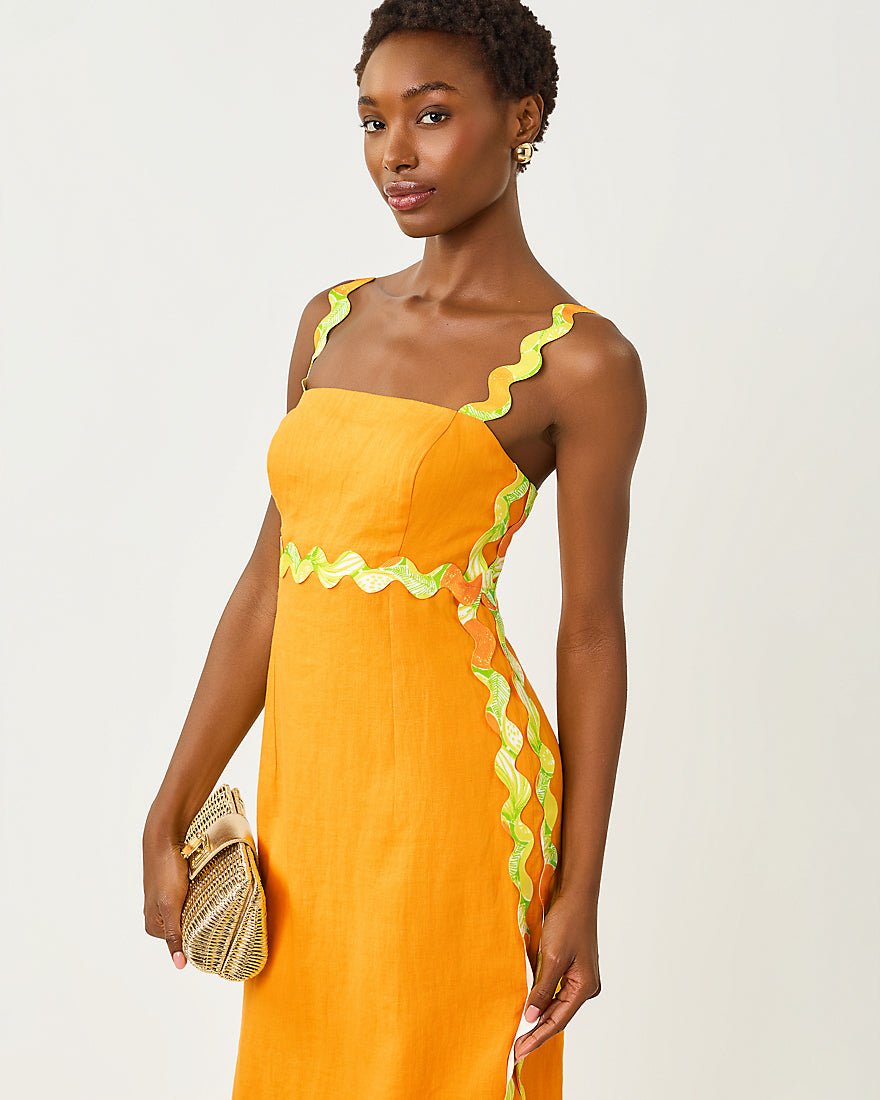 Lilly Pulitzer - Mikayla Linen Midi Dress - Resort White