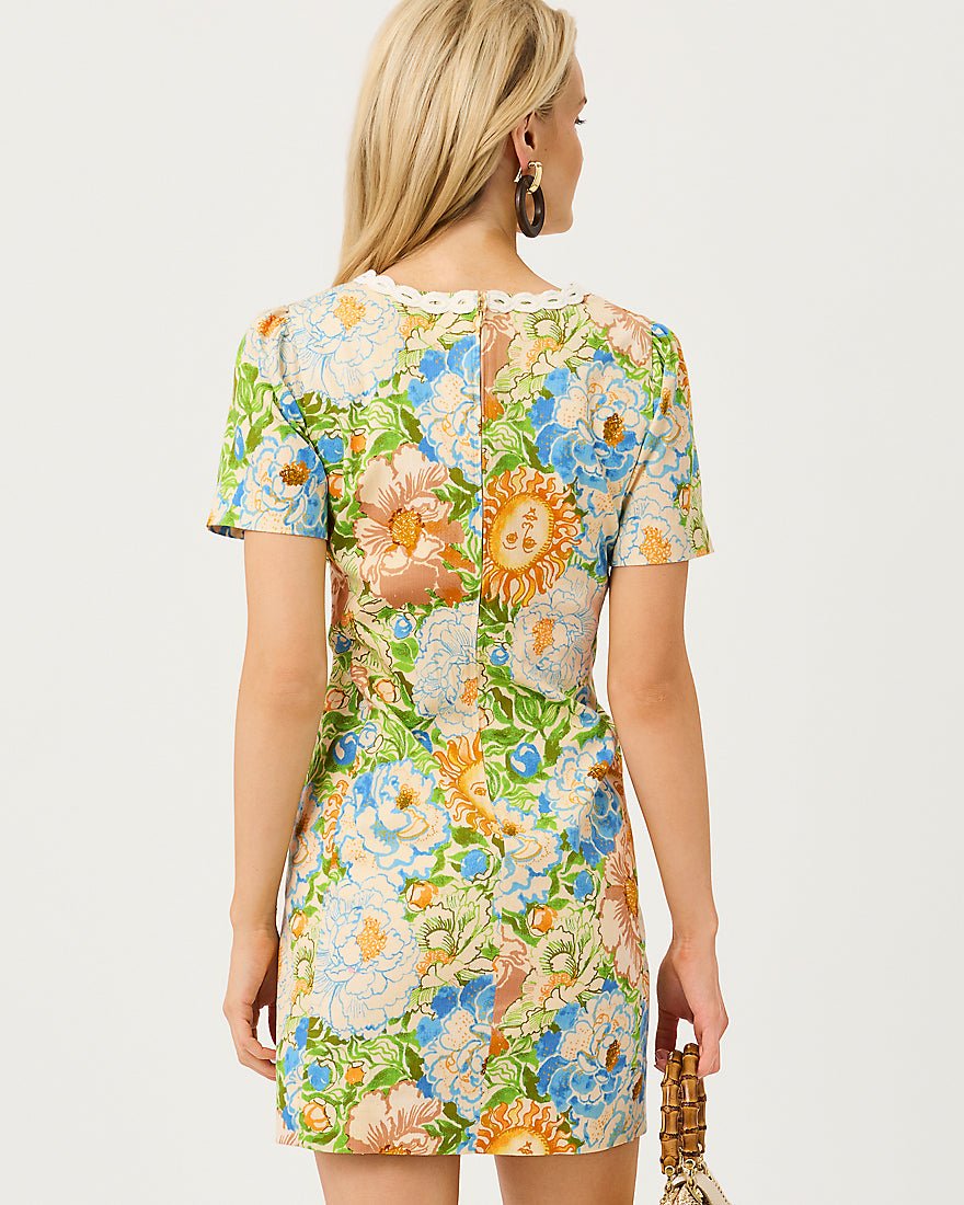 Lilly Pulitzer - Minerva Short Sleeve Stretch Shift Dress - Rutabaga Sympeony