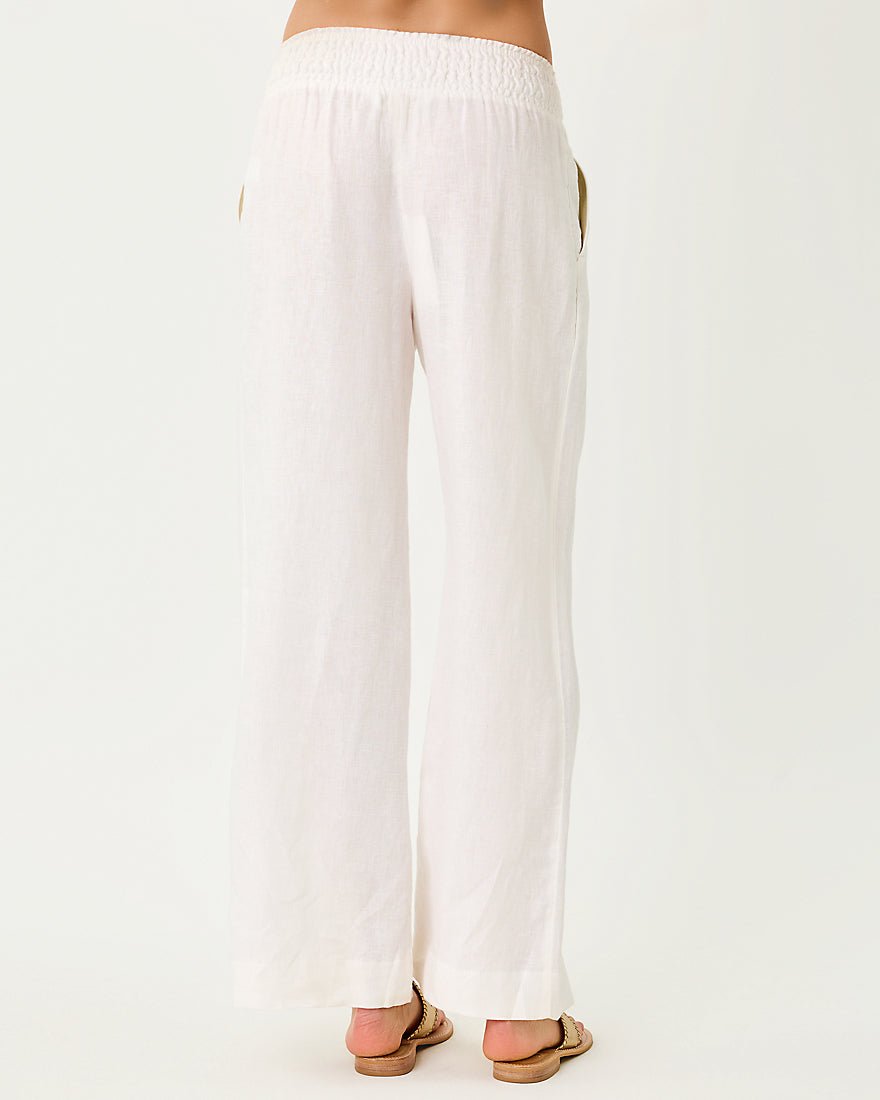 Lilly Pulitzer - Mirabella Linen Palazzo Pant - Resort White