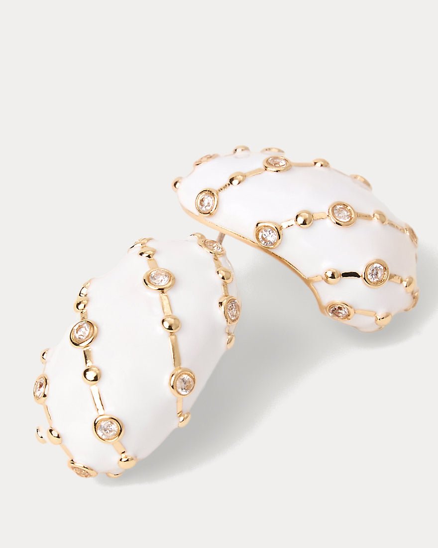 Lilly Pulitzer - Mumbo Jumbo Hoop Earrings - Resort White