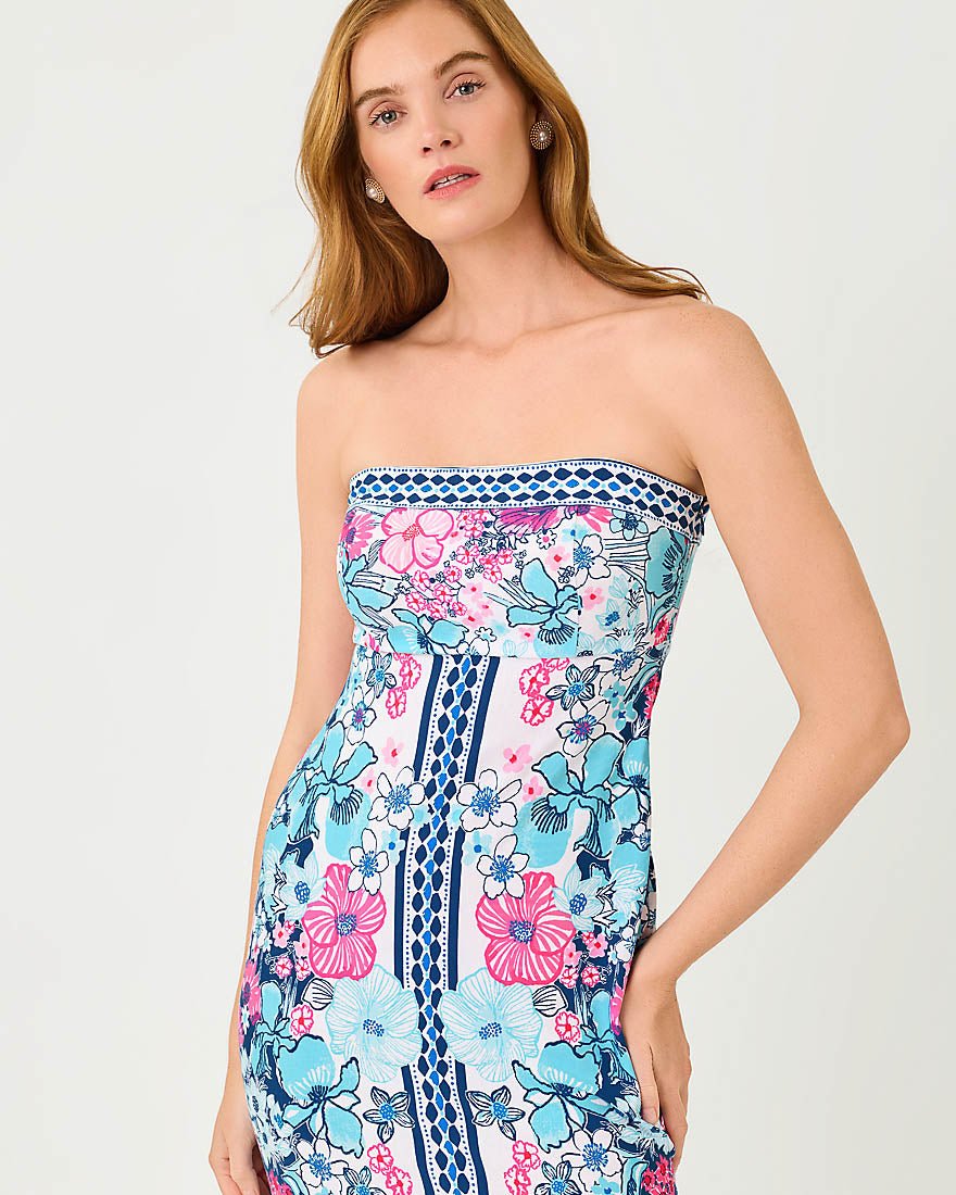 Lilly Pulitzer - Noa Strapless Maxi Dress - Starlight Navy In All Her Glory