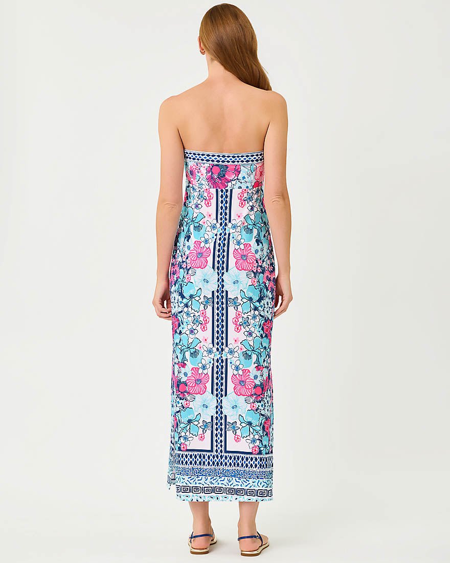 Lilly Pulitzer - Noa Strapless Maxi Dress - Starlight Navy In All Her Glory