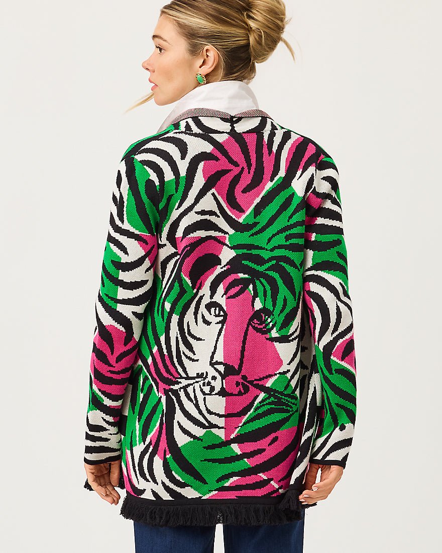 Lilly Pulitzer - Noble Jacquard Cardigan - Coconut Oversized Big Irv Jacquard